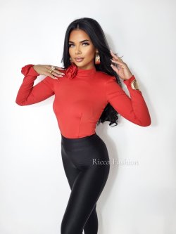 Bluzka/golfik premium RUBIN, red