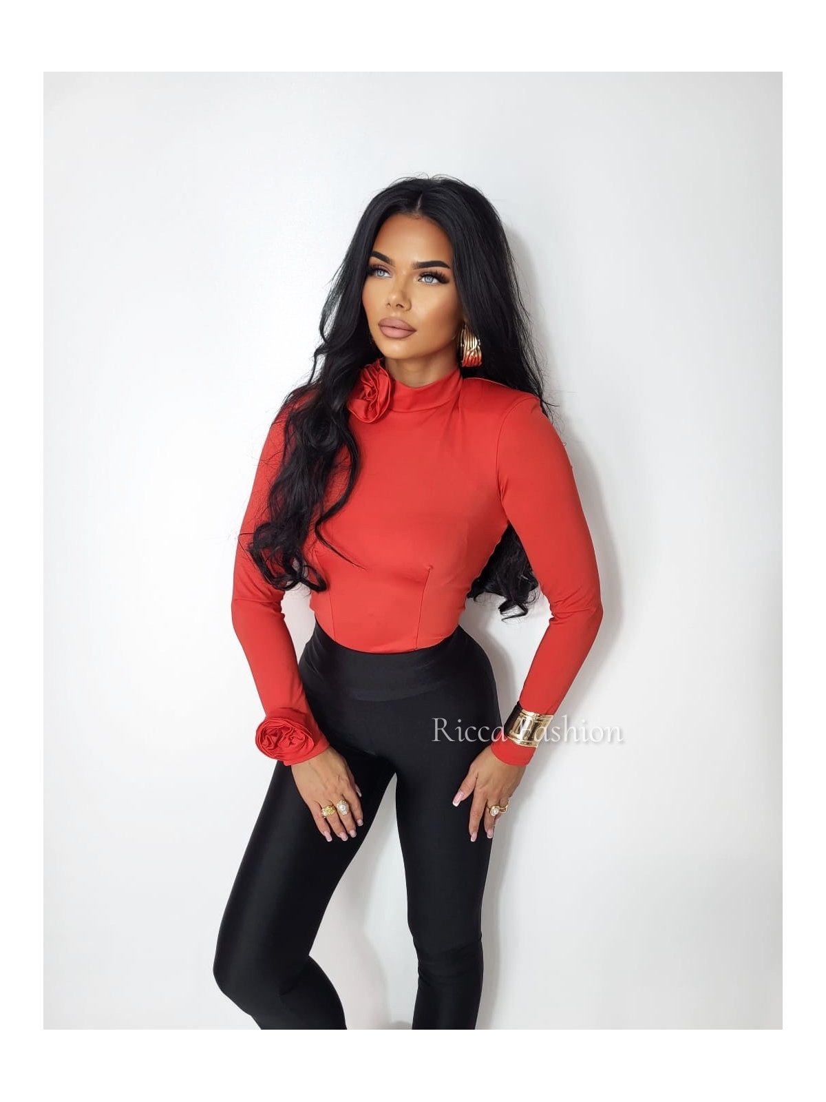 Bluzka/golfik premium RUBIN, red