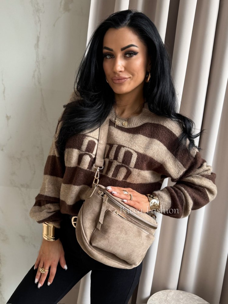 Torebka/nerka zamszowa KAINA, mocca