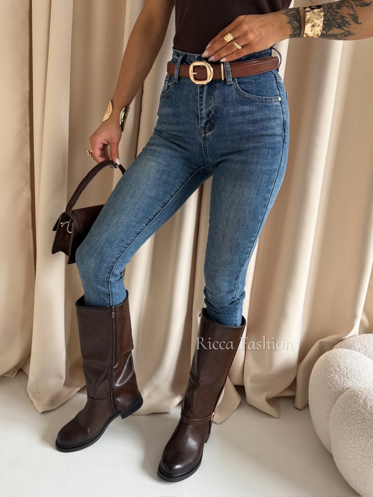 Spodnie skinny jeans TRISTAN, blue