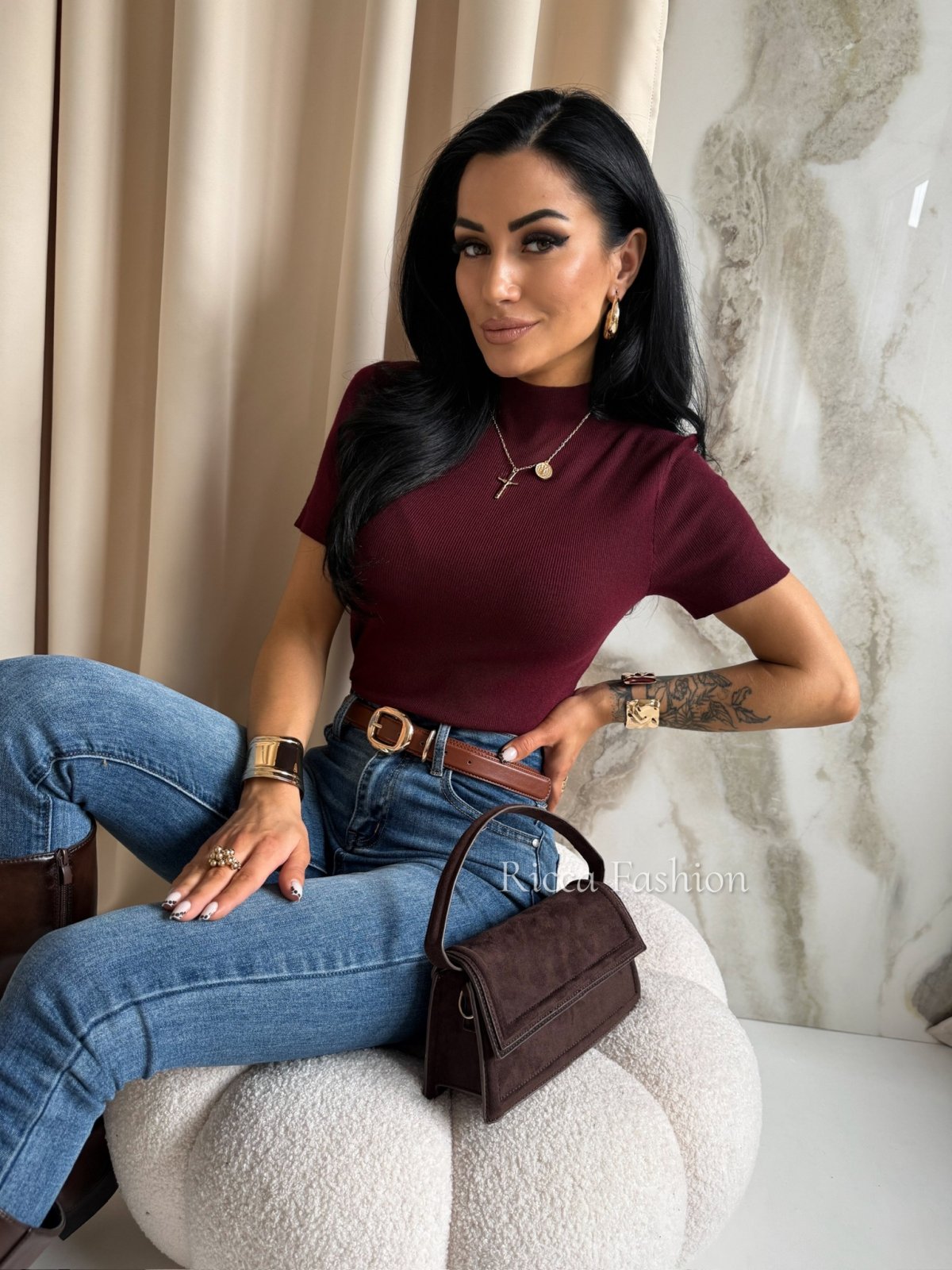 Półgolf/sweterek MIRI, bordo