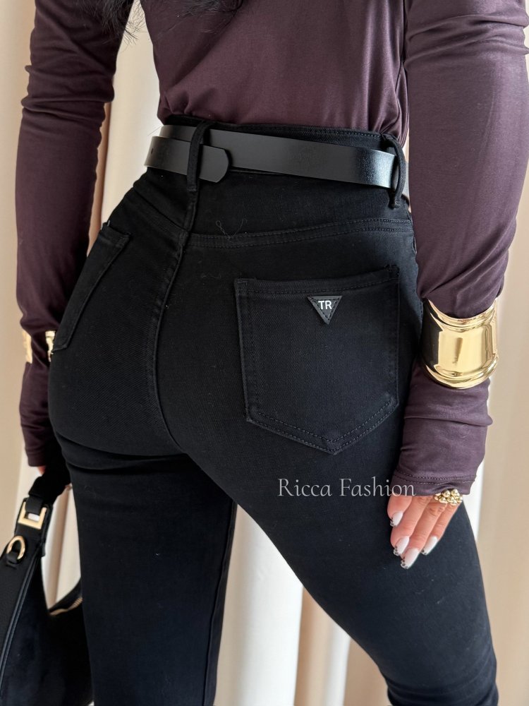 Spodnie skinny jeans TRISTAN, black