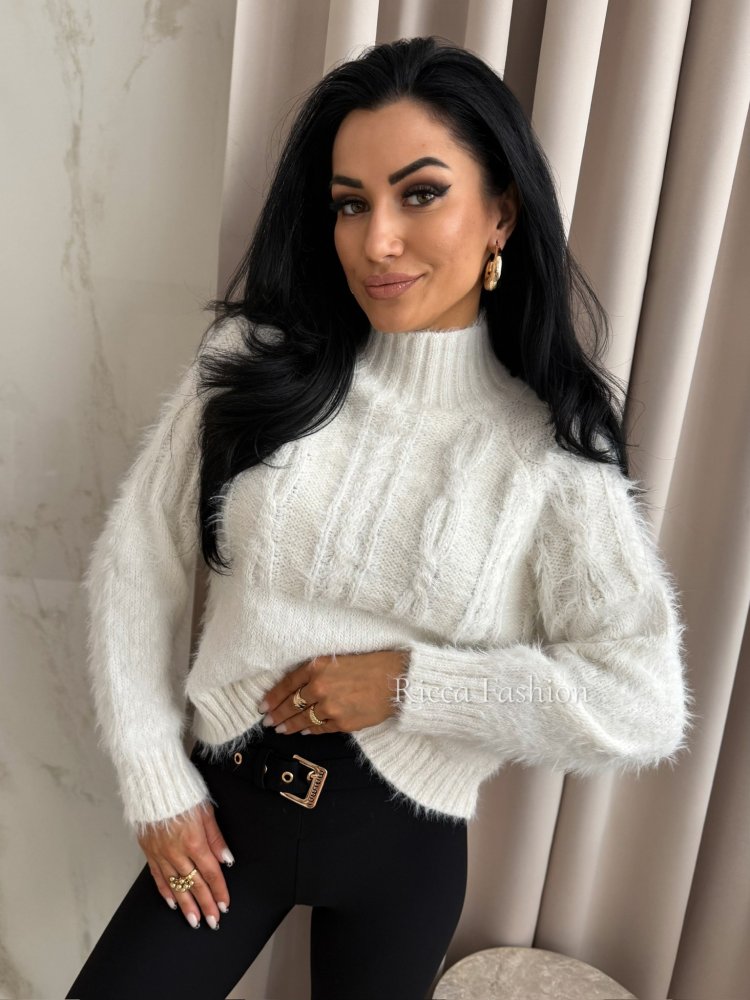 Sweter/półgolf DIONNE, ecru