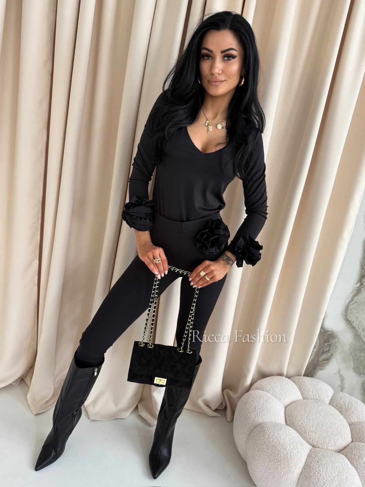 Komplet FLOSSI, black