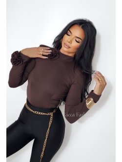 Bluzka/golfik premium RUBIN, chocolate