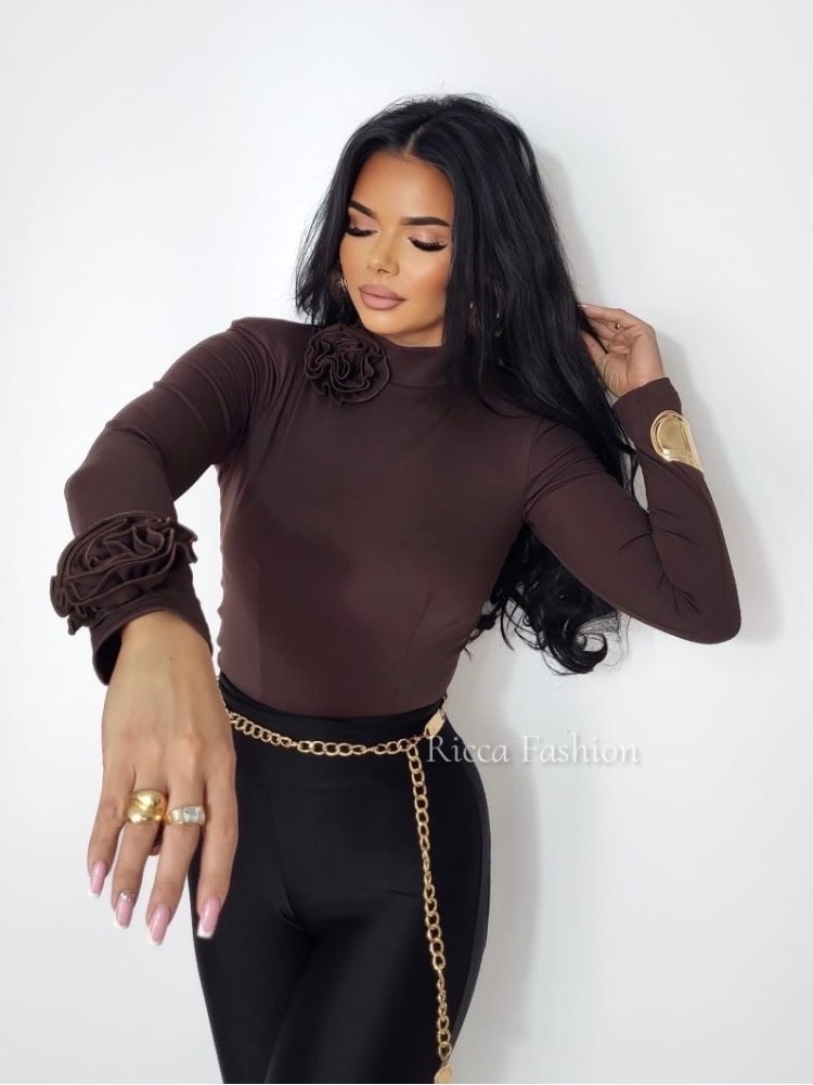 Bluzka/golfik premium RUBIN, chocolate