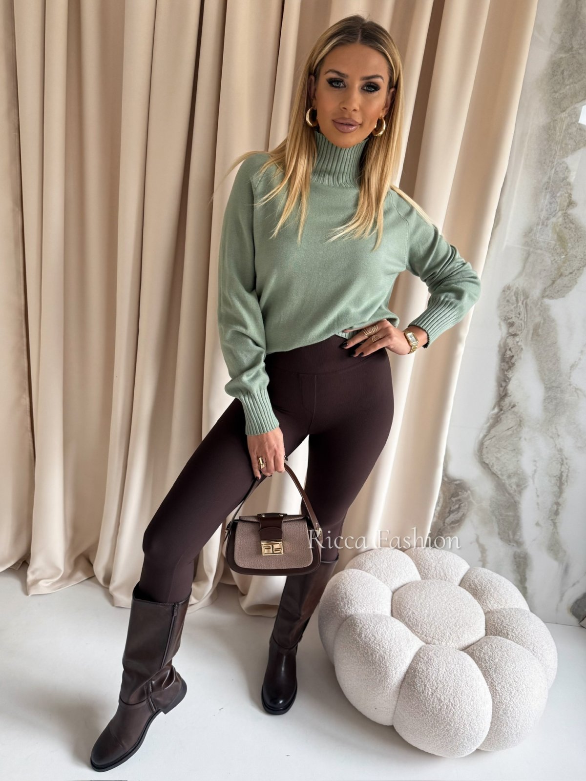 Golf/sweter MARIELL, matcha
