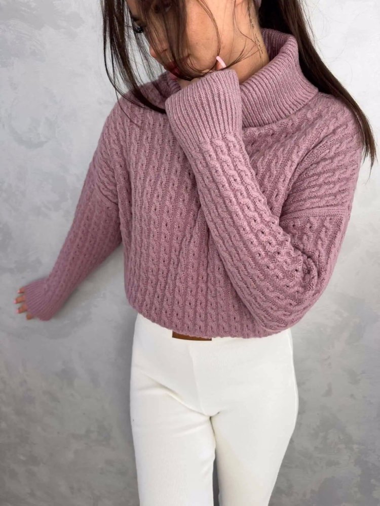 Sweter golf INKO, ametyst