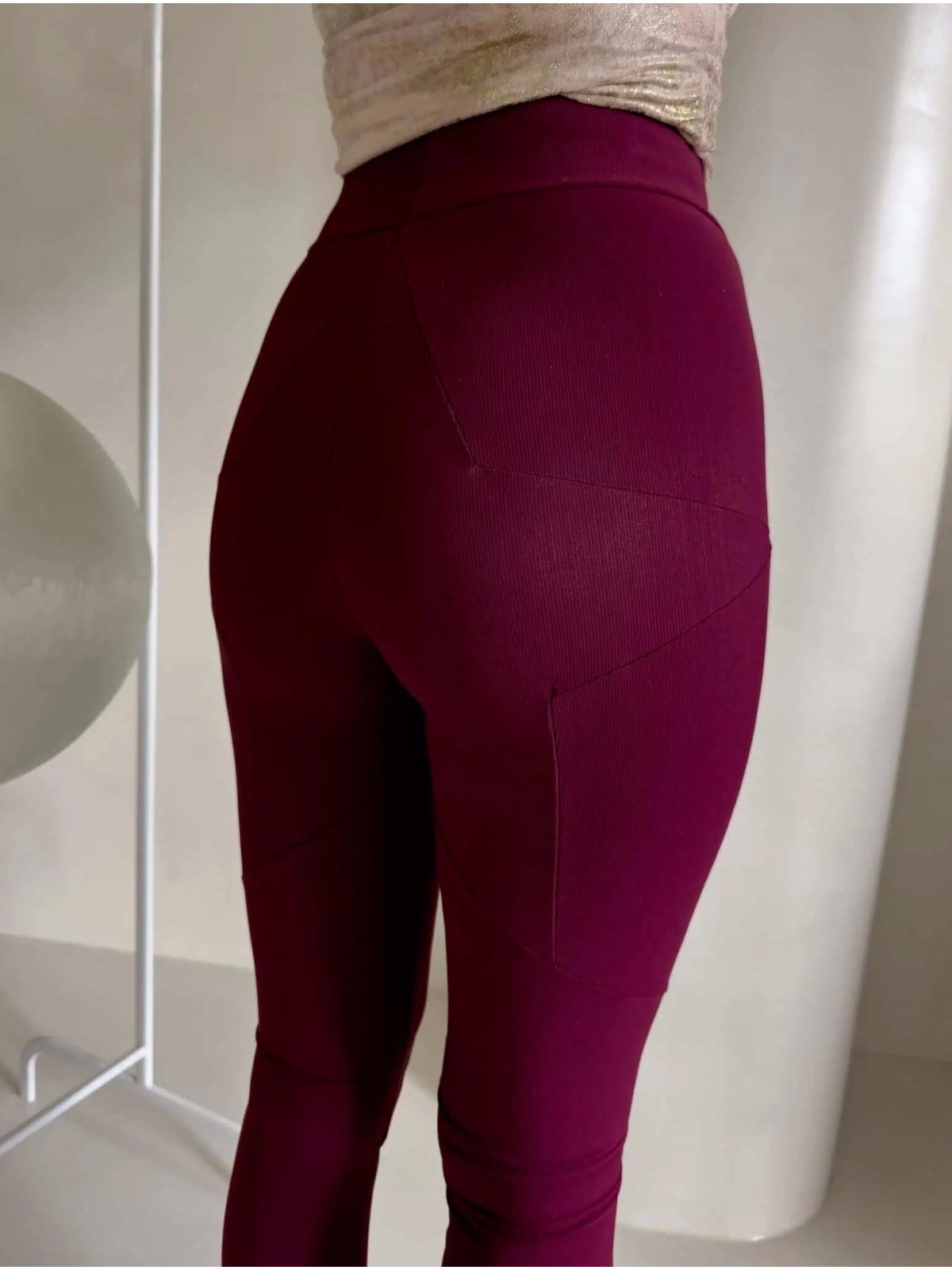 Legginsy FIT logo, bordo