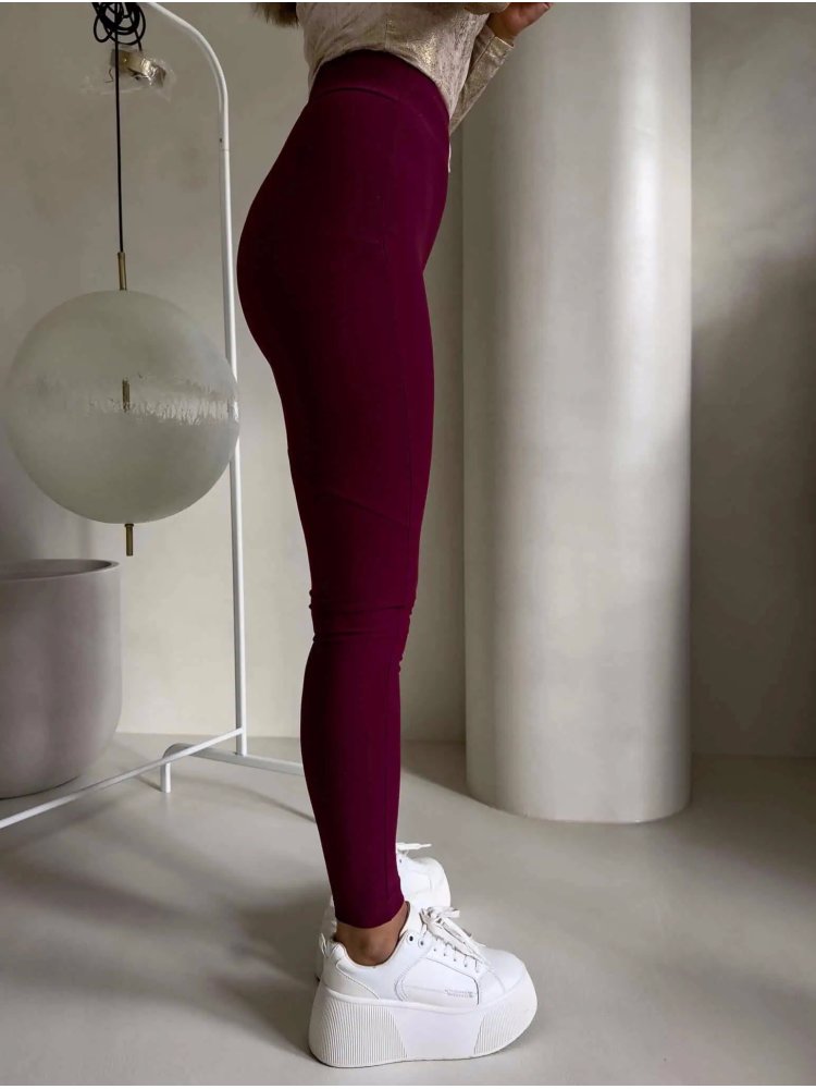 Legginsy FIT logo, bordo