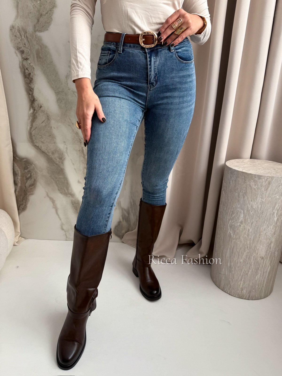 Spodnie skinny jeans SLIMMI, blue