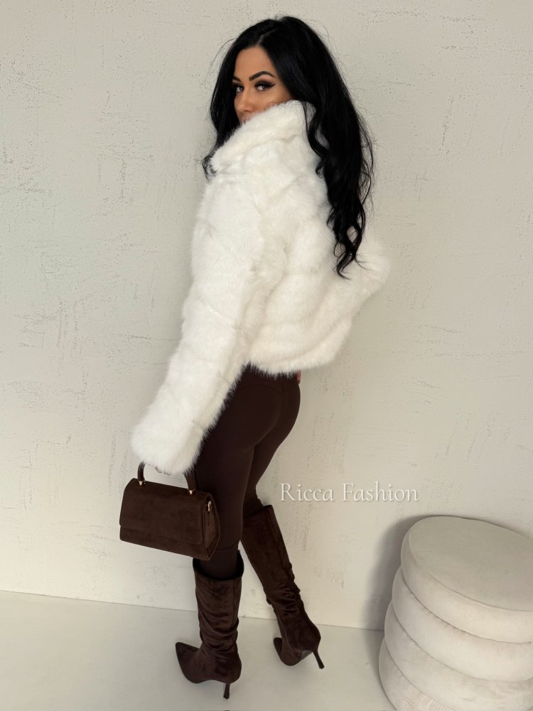 Kurtka/futerko z kołnierzem FOXY, ecru