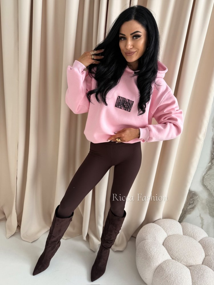 Bluza dresowa CAT VIBES, sweet pink