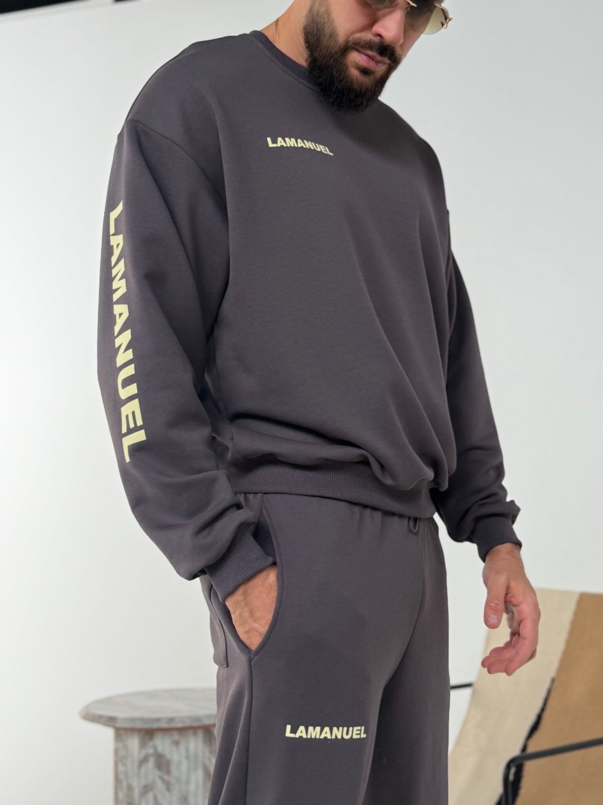 Spodnie dresowe męskie UNITY, fumo