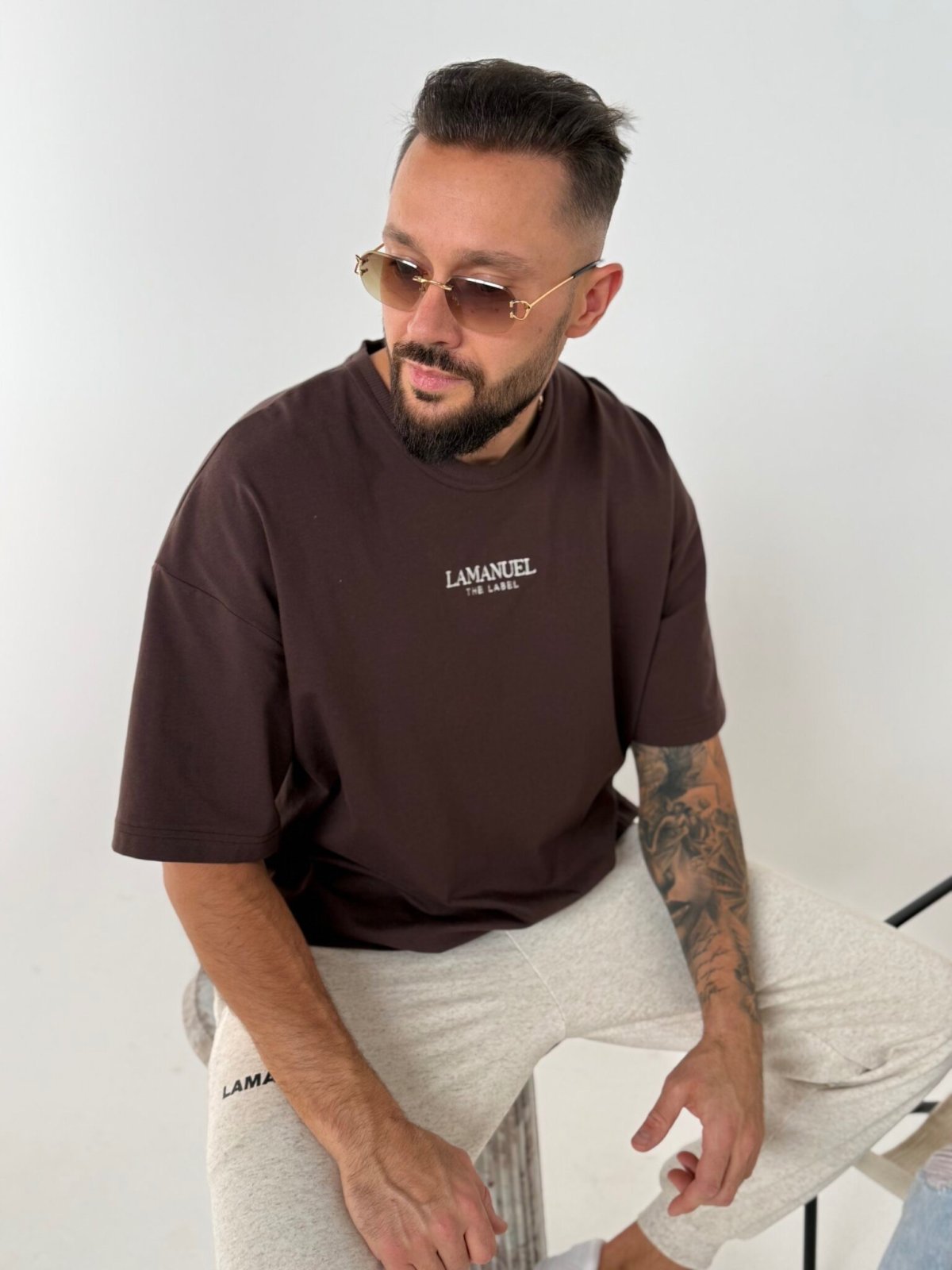 T-shirt męski CORE, czekolada