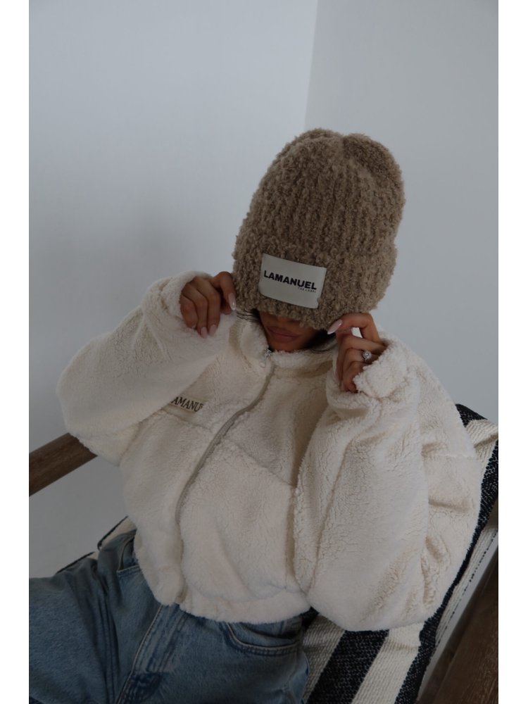 Komplet czapka+szalik PLUSHINE, beż