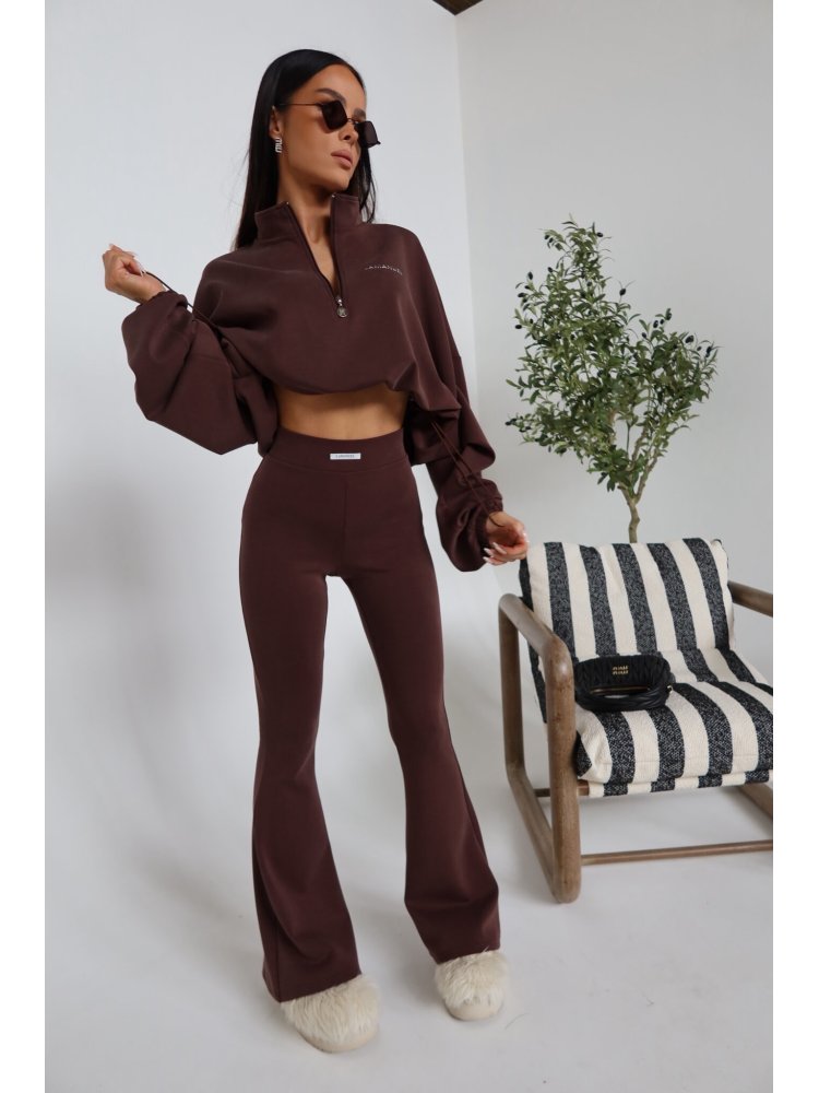 Spodnie dzwony MOVE, czekolada