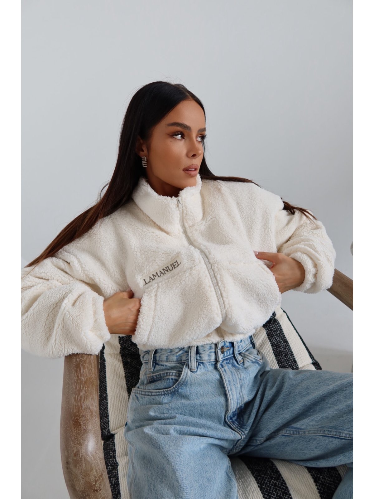 Kurtka/baranek FURRY, ecru