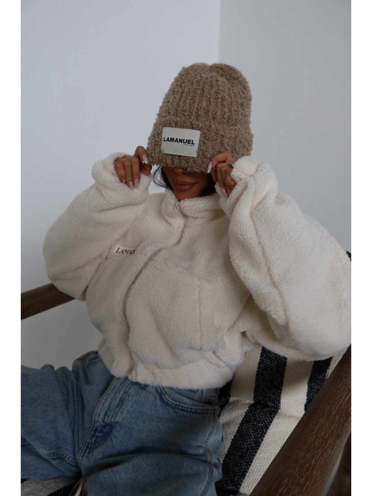 Kurtka/baranek FURRY, ecru