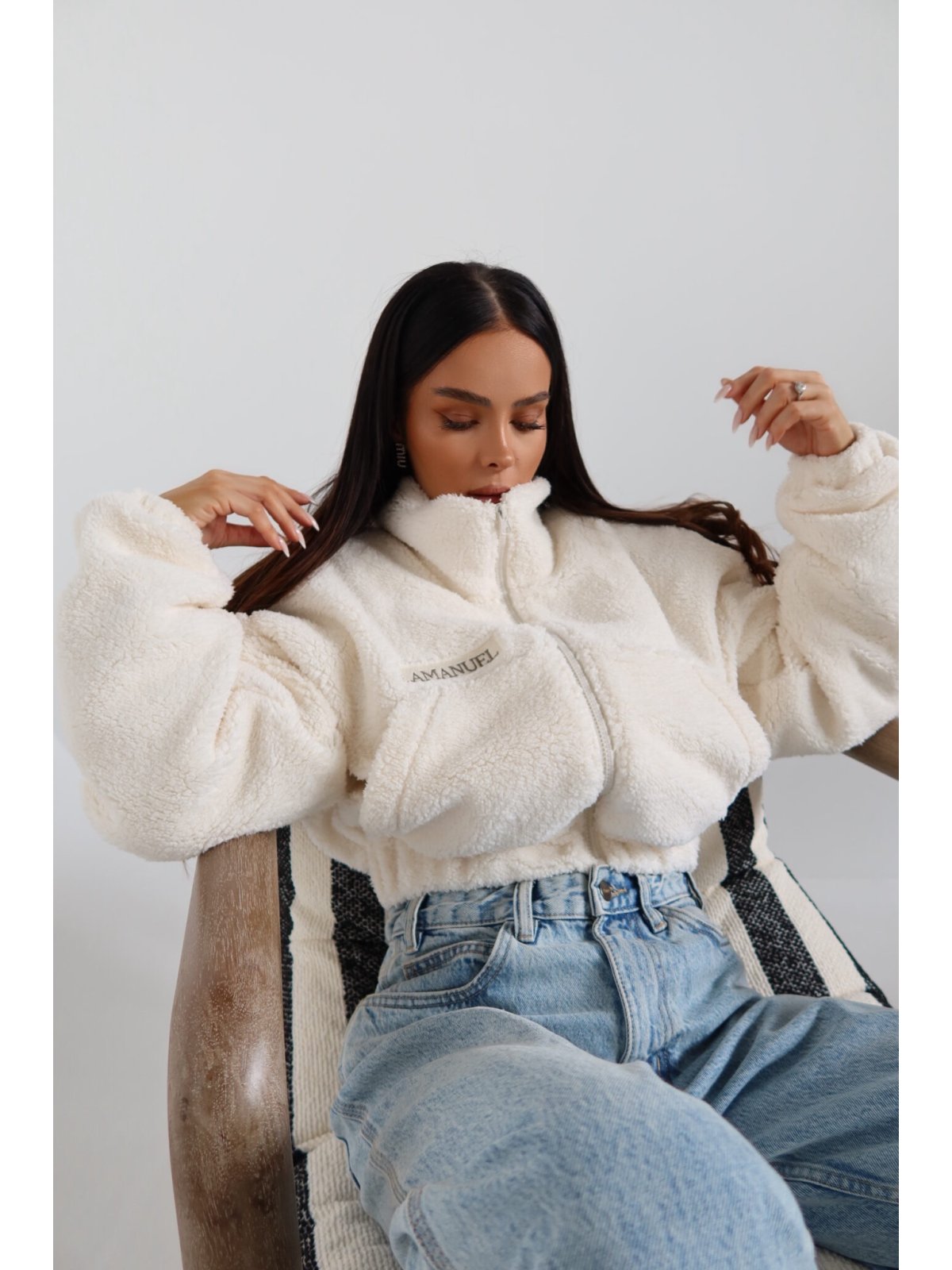 Kurtka/baranek FURRY, ecru