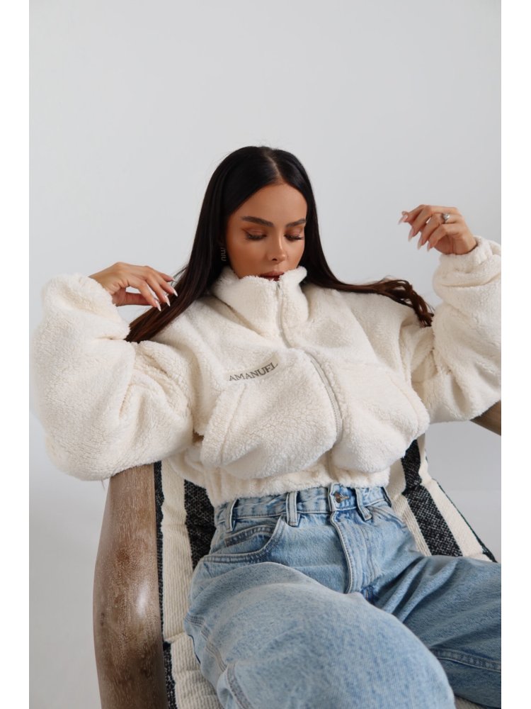 Kurtka/baranek FURRY, ecru