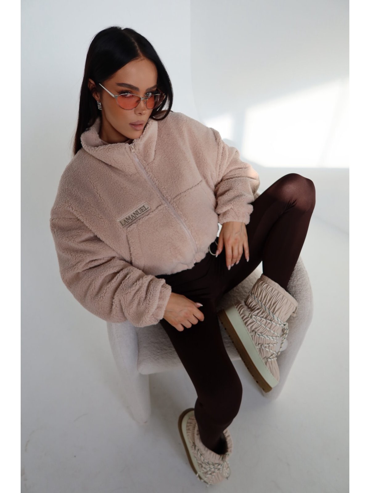 Kurtka/baranek FURRY, beż