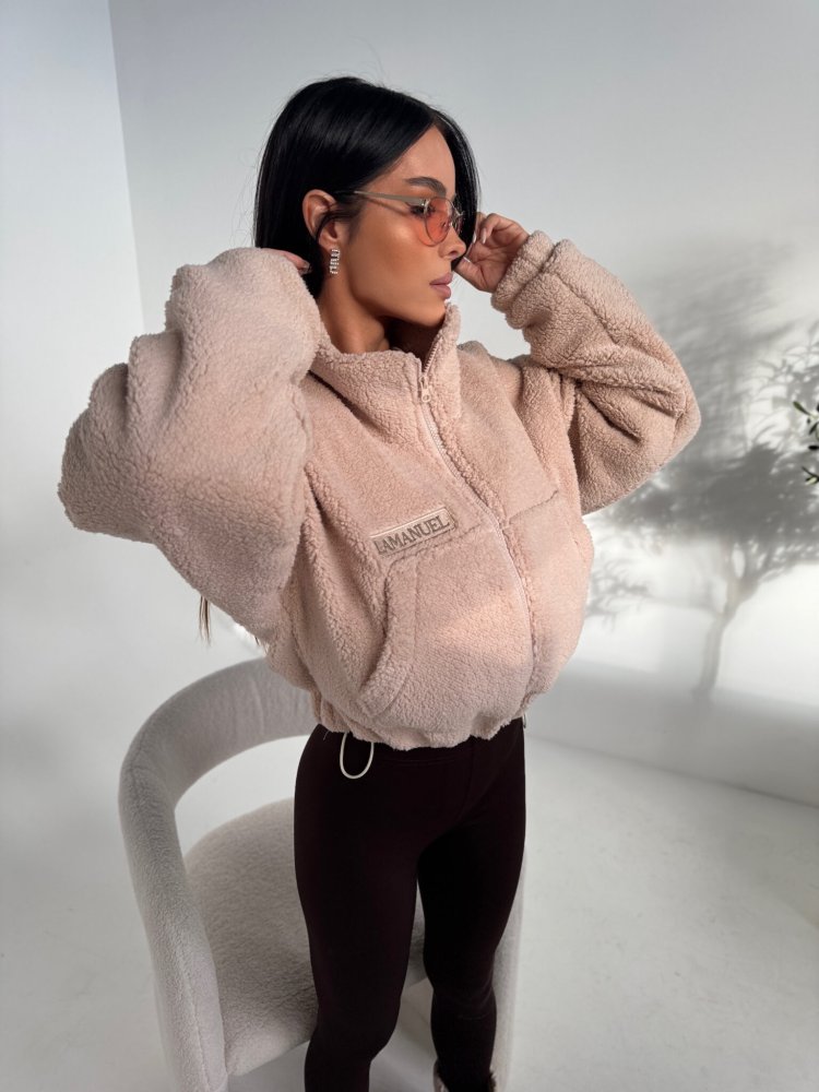 Kurtka/baranek FURRY, beż