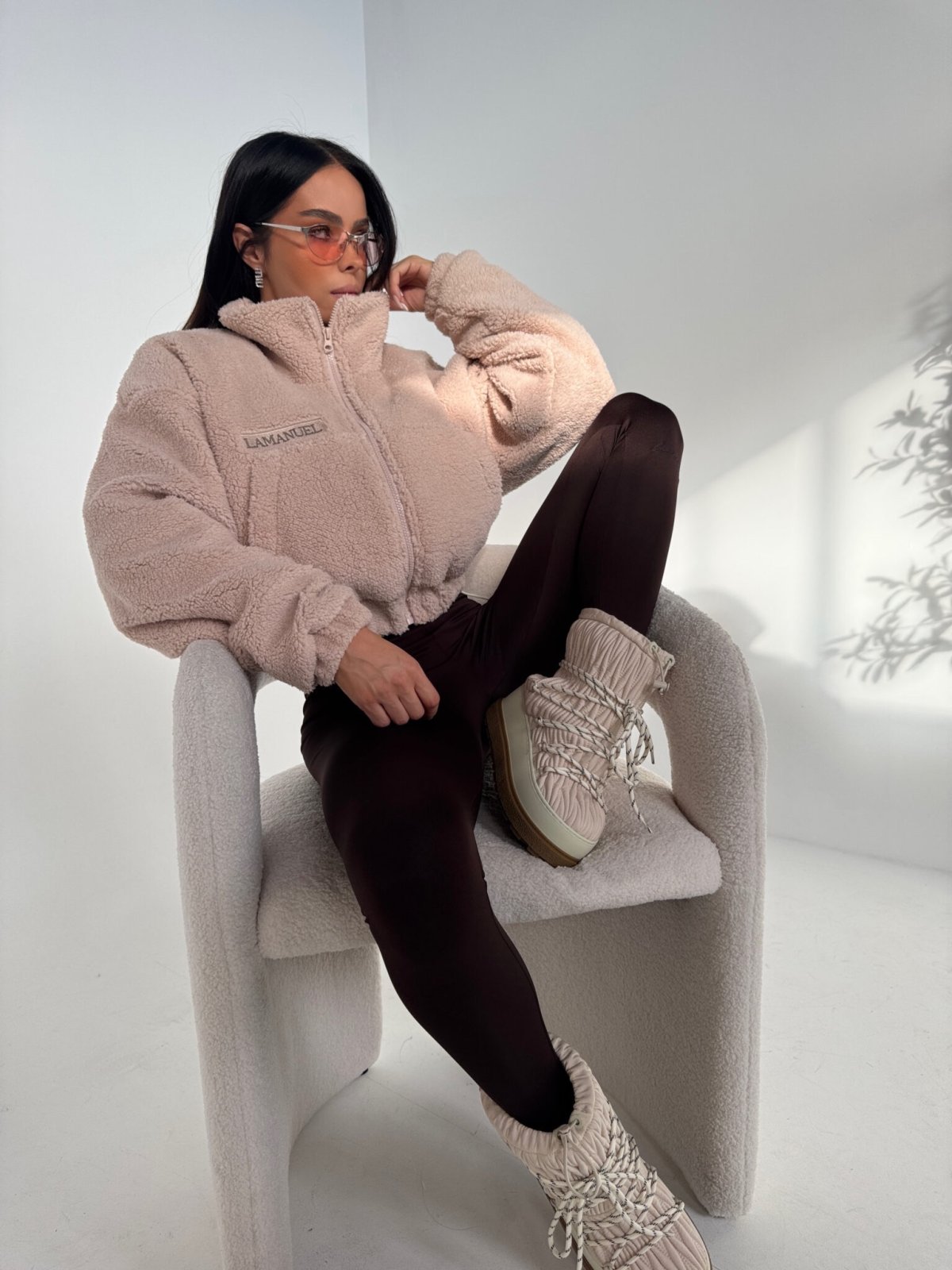 Kurtka/baranek FURRY, beż