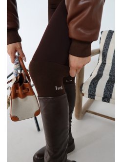 Zakolanówki GEAR, czekolada