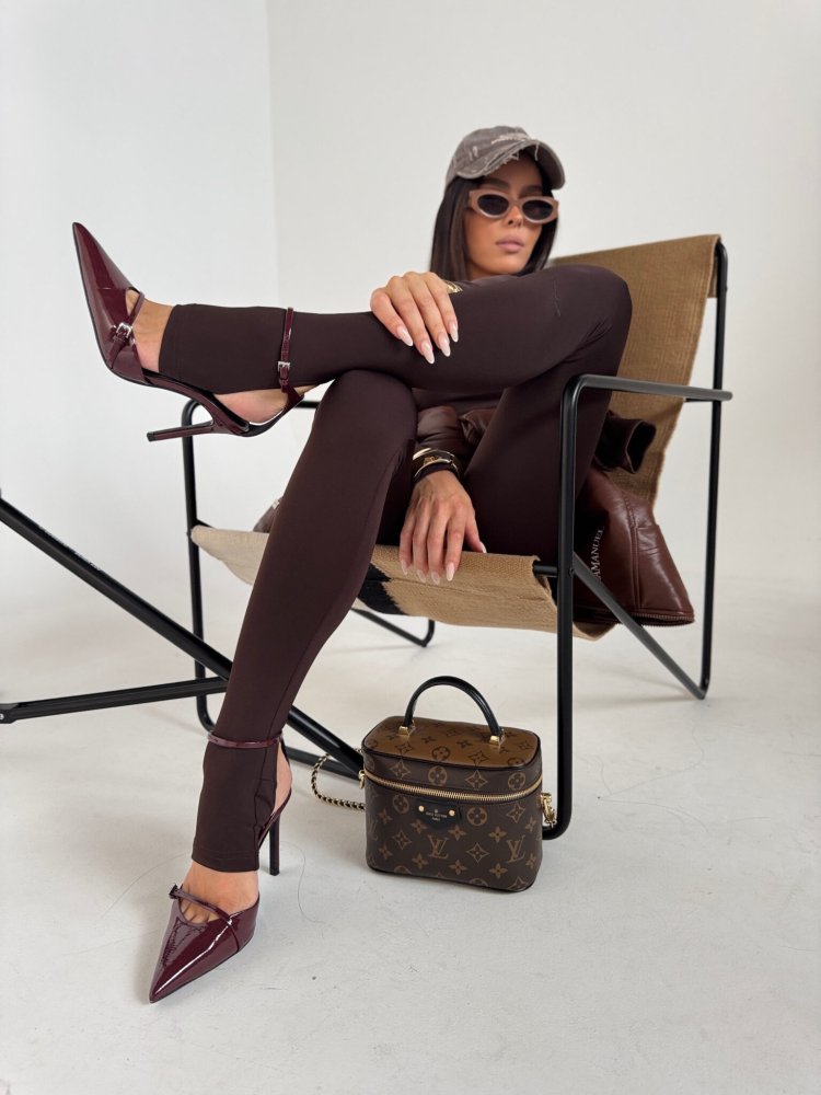 Legginsy HIDDEN, czekolada