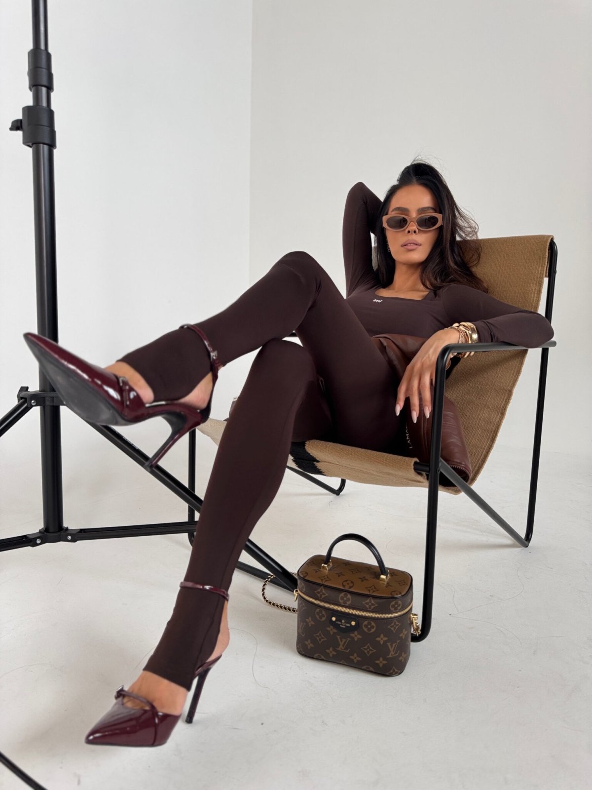 Legginsy HIDDEN, czekolada