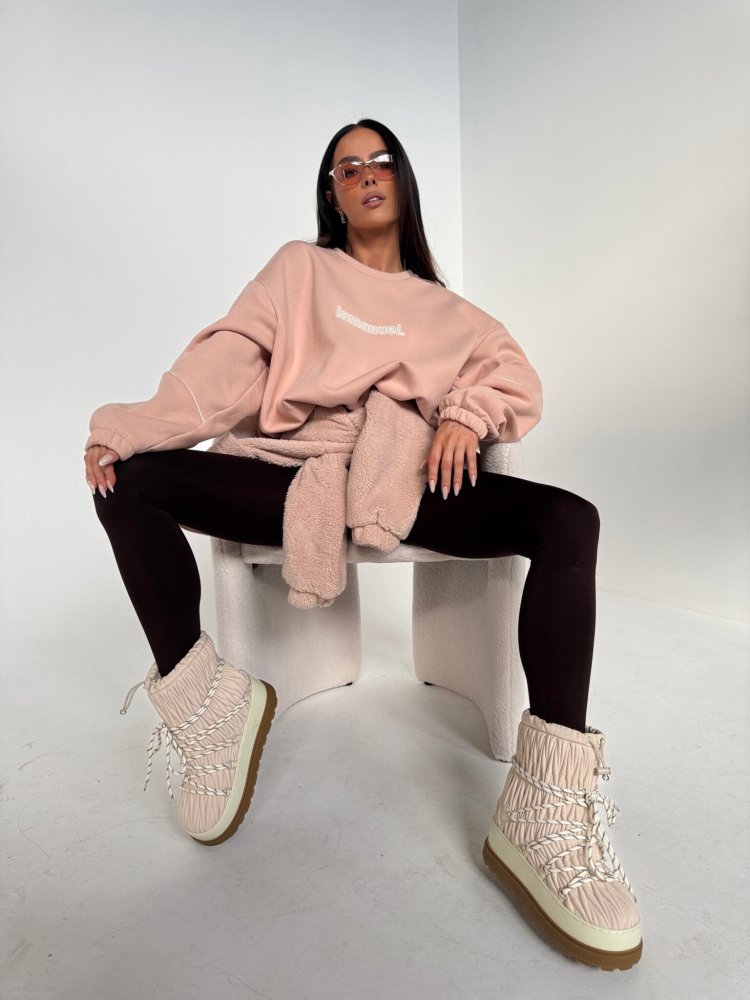 Bluza dresowa NUDE, puder