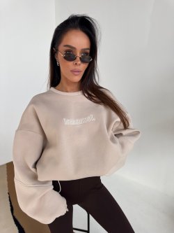 Bluza dresowa NUDE, beż