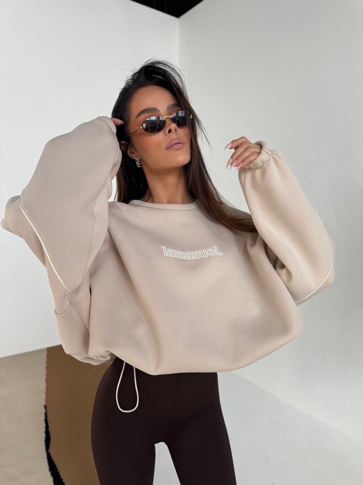 Bluza dresowa NUDE, beż