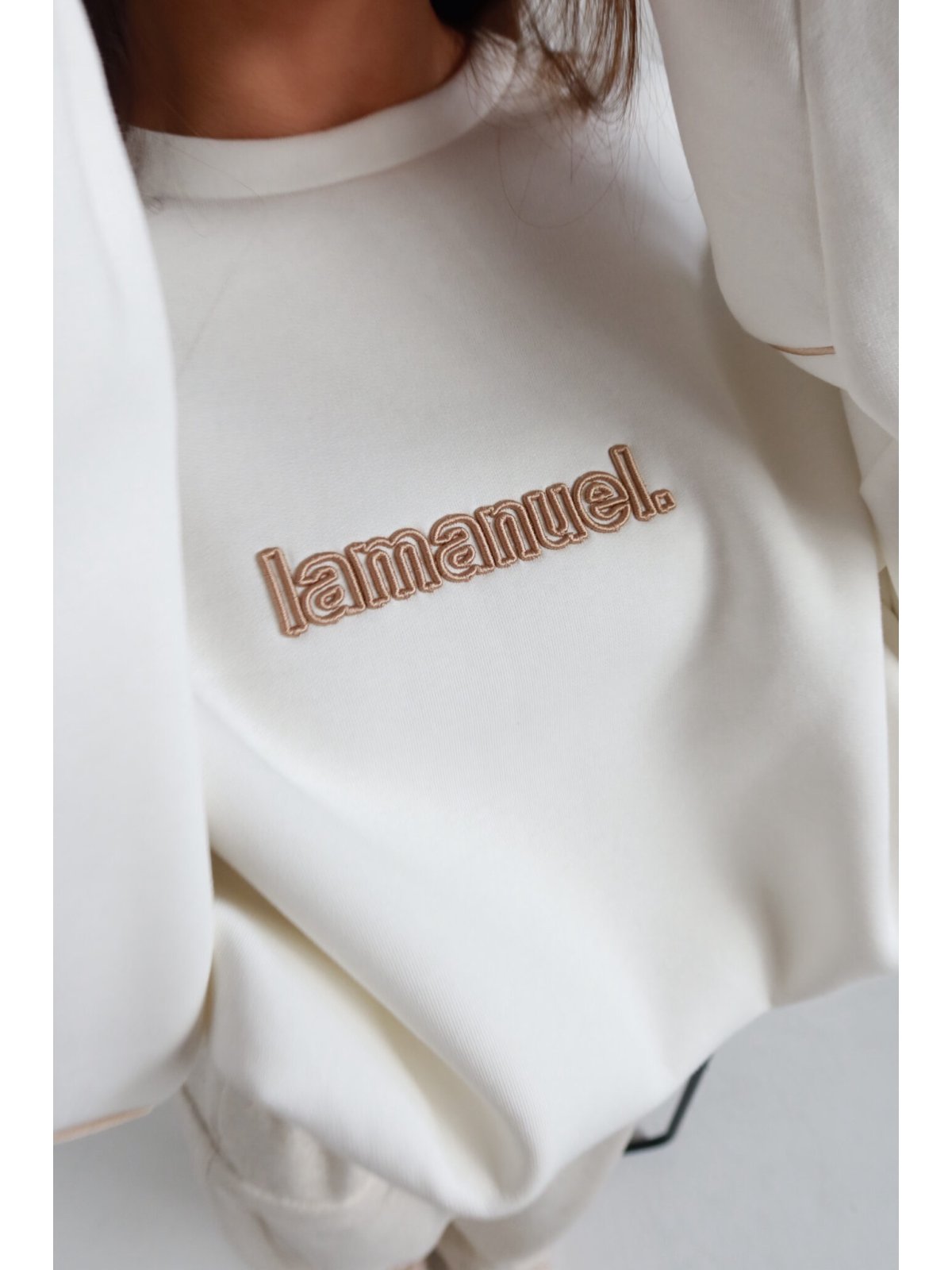 Bluza dresowa NUDE, ecru