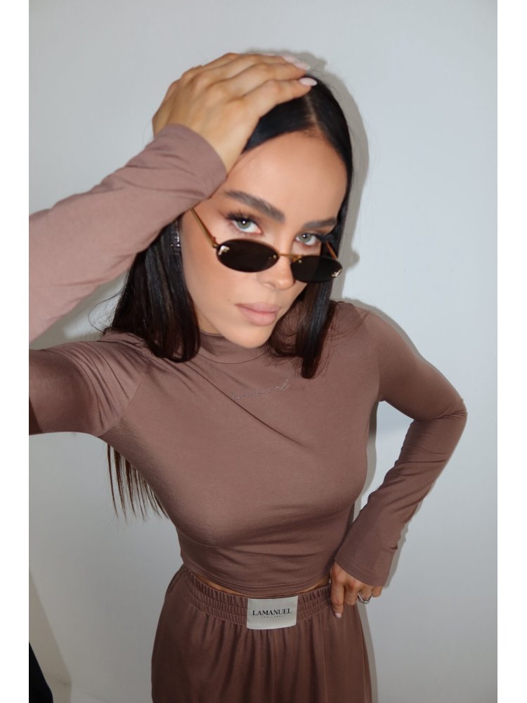 Bluzka/top BALANCE, czekolada