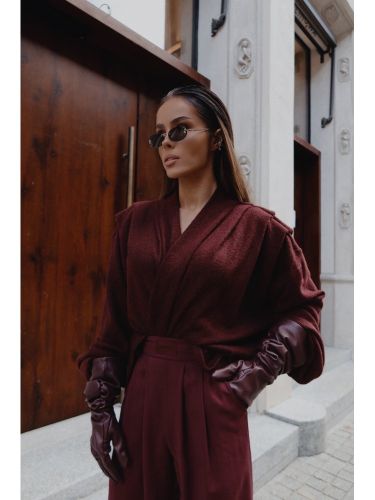 Sweter TELL HER, bordo