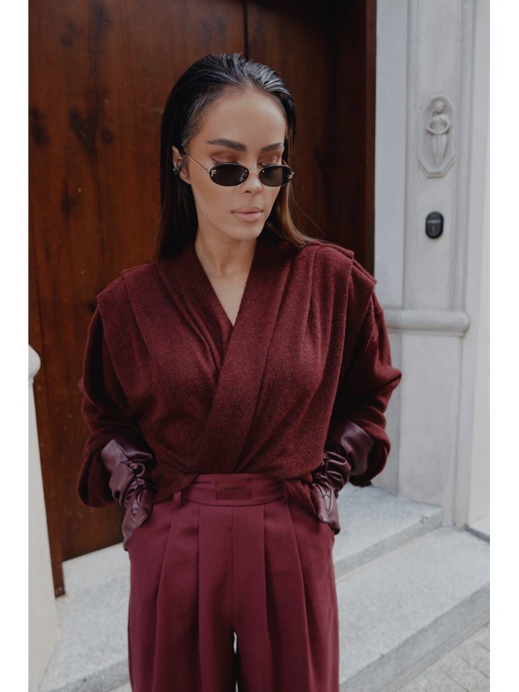 Sweter TELL HER, bordo