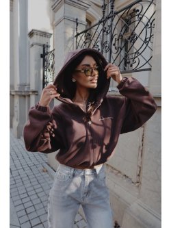 Bluza dresowa SNUG, czekolada