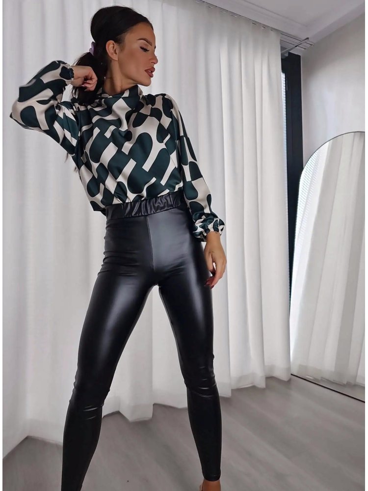 Bluzka LIVIA, print/zielona