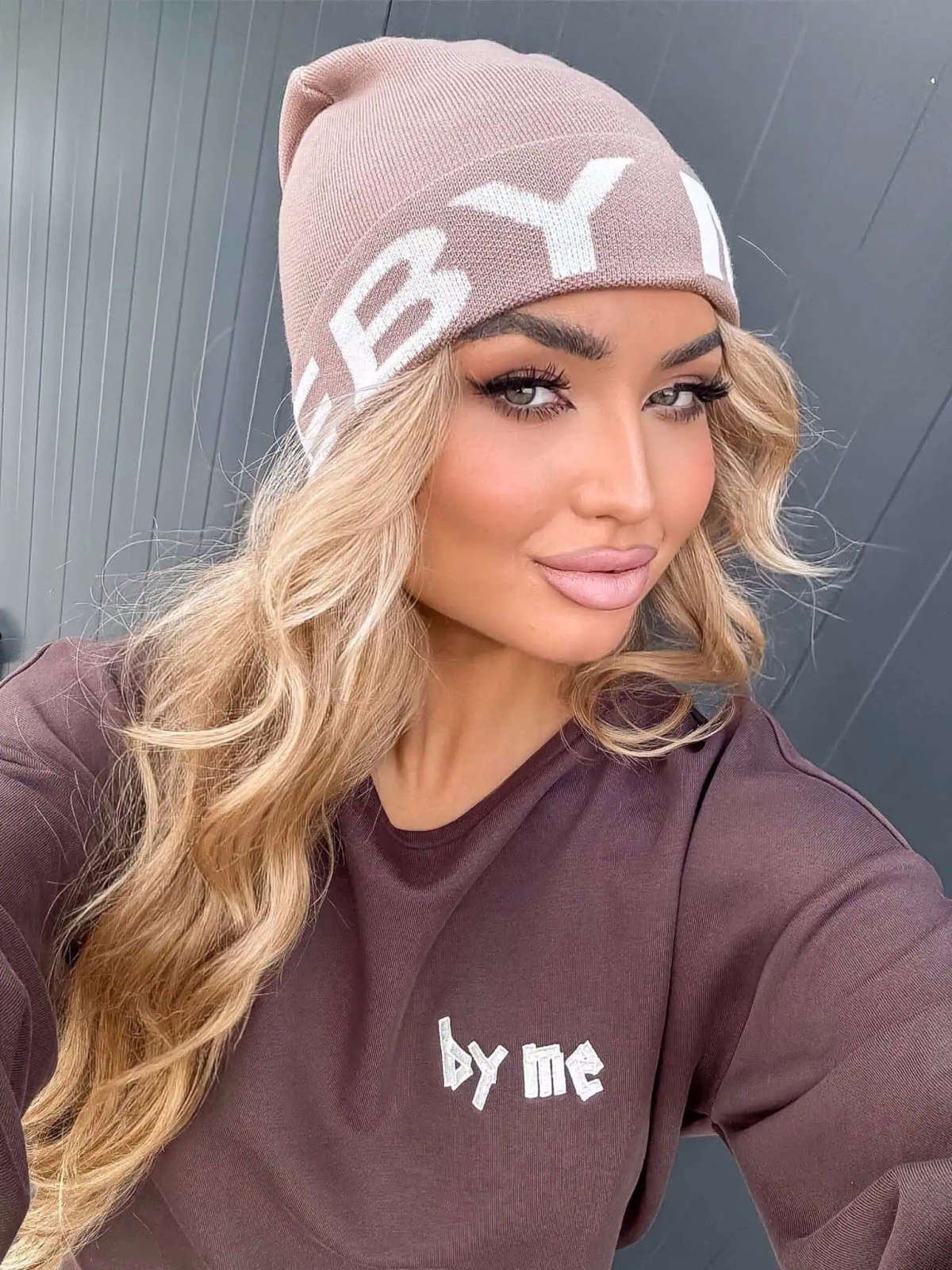 Czapka z kaszmirem BY ME, beż