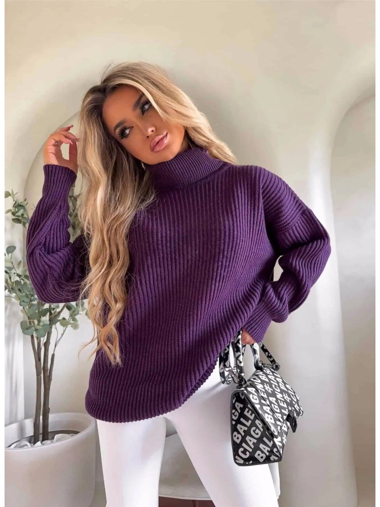 Sweter golf z wełną LAVER,...