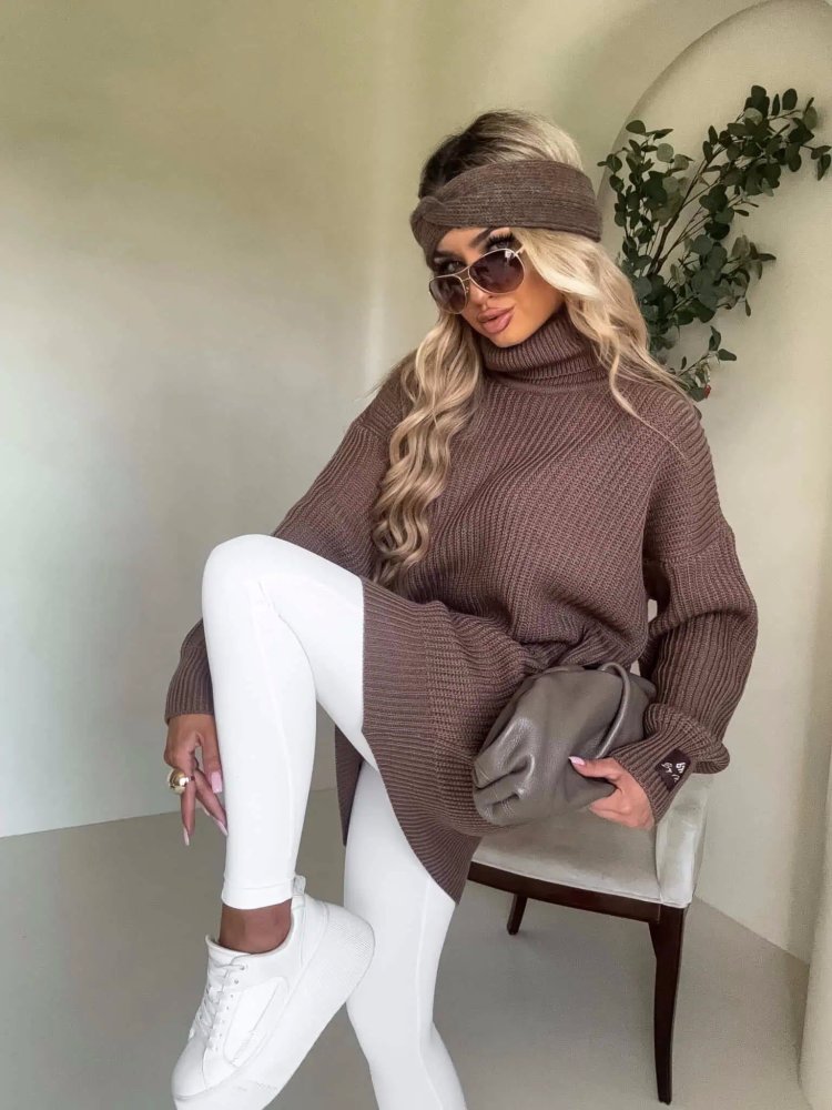 Sweter golf z wełną LAVER,...