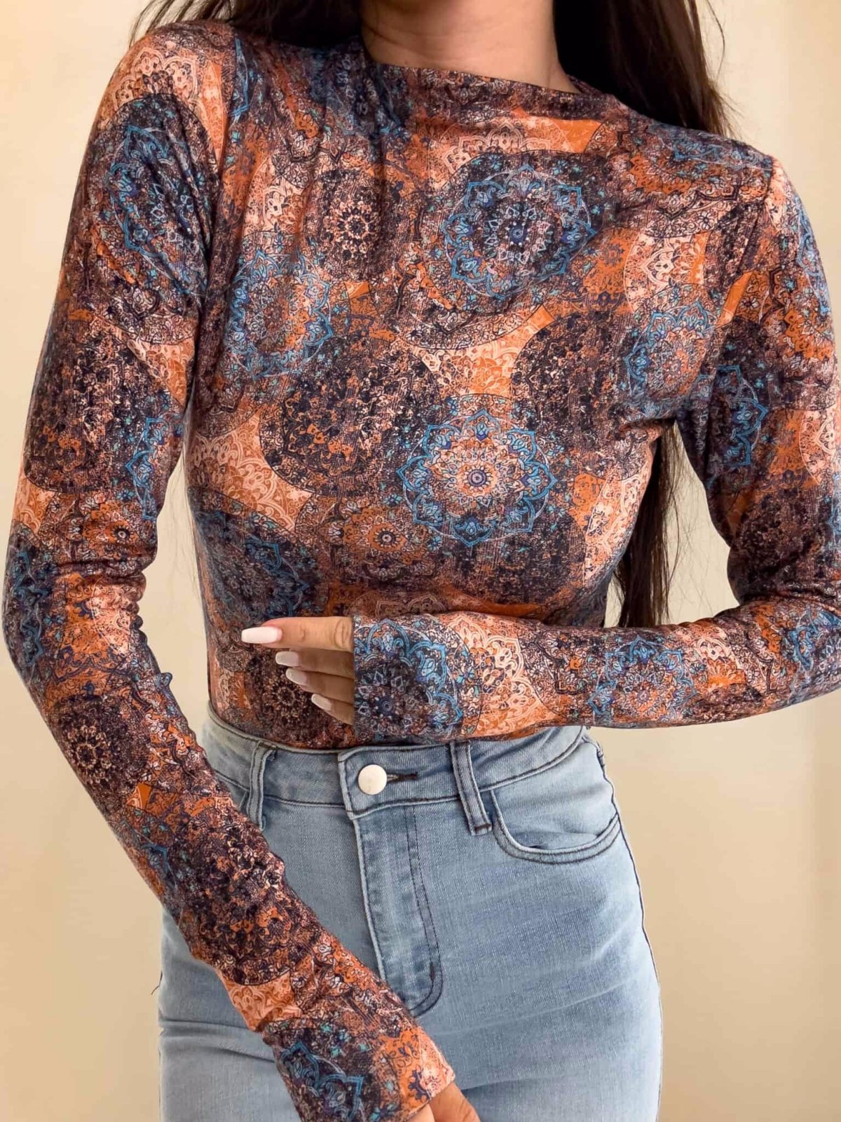 Bluzka SECOND SKIN, mandala