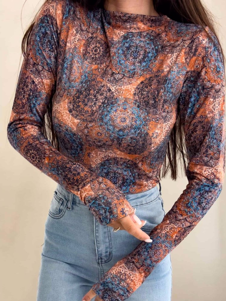 Bluzka SECOND SKIN, mandala