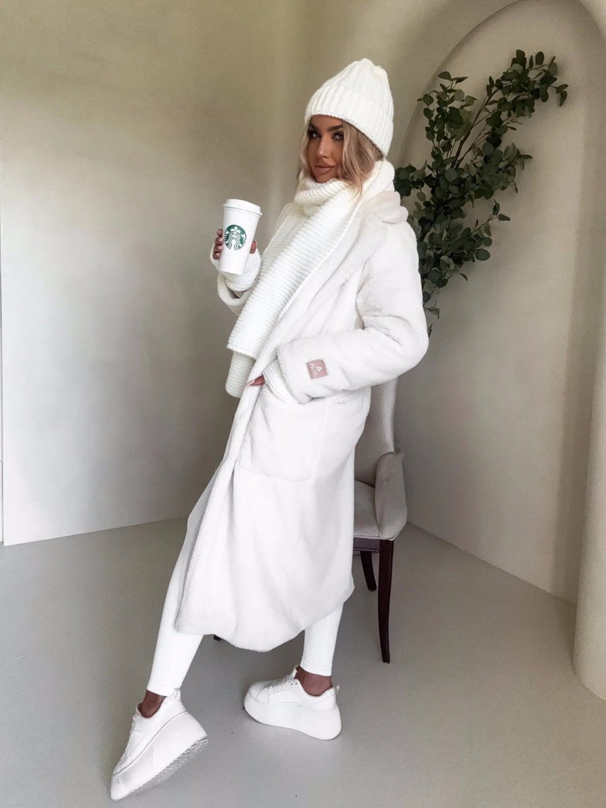 Płaszcz NOELLE, ecru