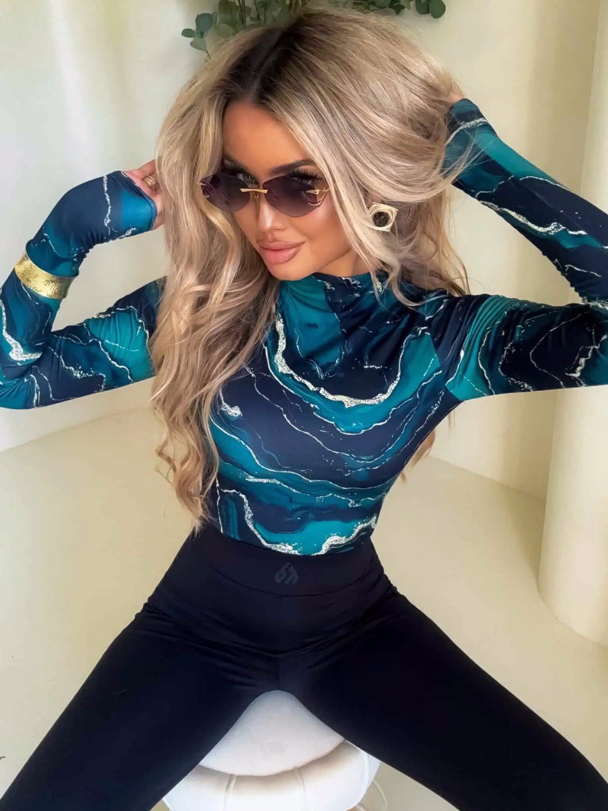 Bluzka SKIN MARMUREK, zieleń