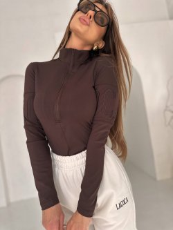 Bluzka z wiskozy FIT ME, chocolate