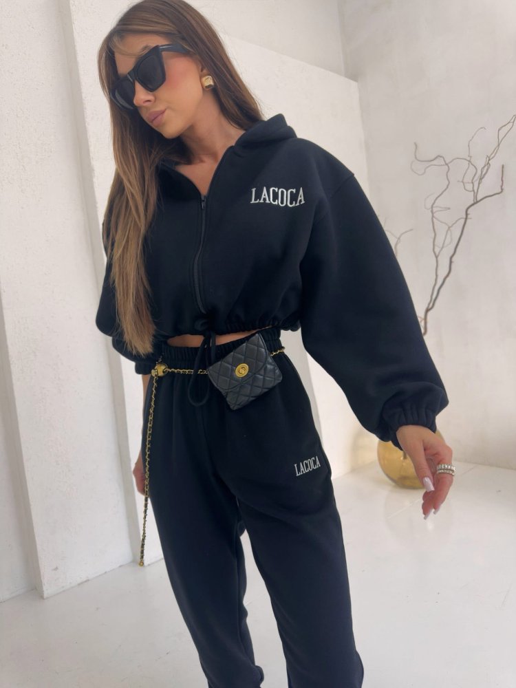 Komplet bawełniany APPAREL, black