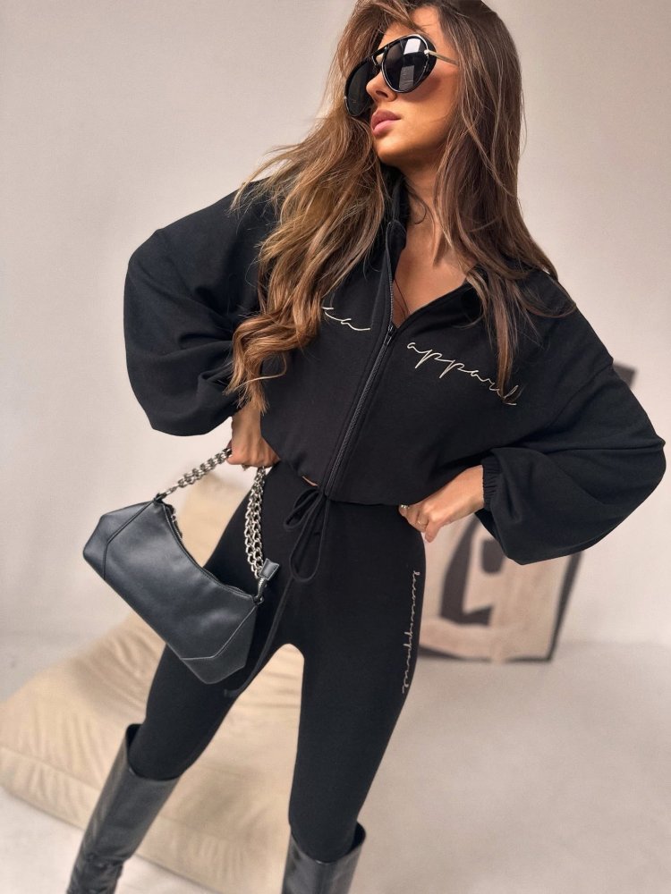 Komplet bawełniany APPAREL, black